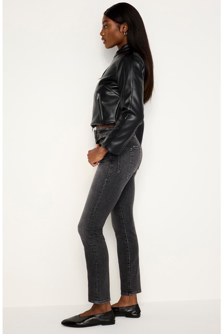 Good Legs Split Pocket Ankle Straight Leg Jeans, Alternate, color, BLACK266