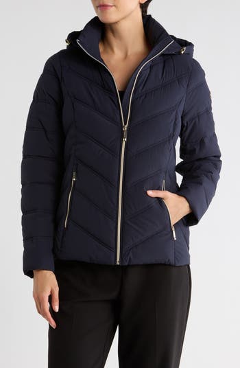 Water Resistant Chevron Quilted Jacket