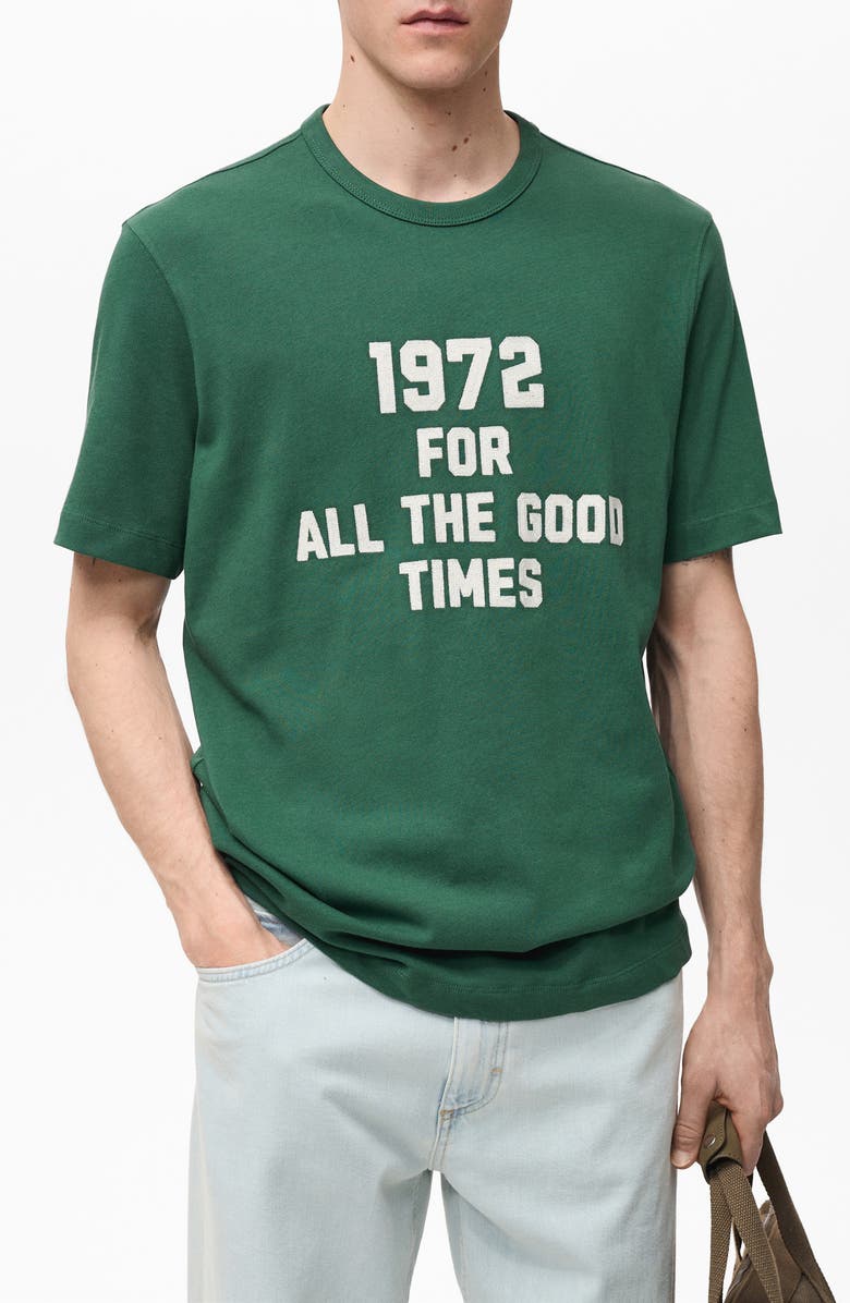 MANGO 1972 Embroidered T-Shirt, Main, color, 