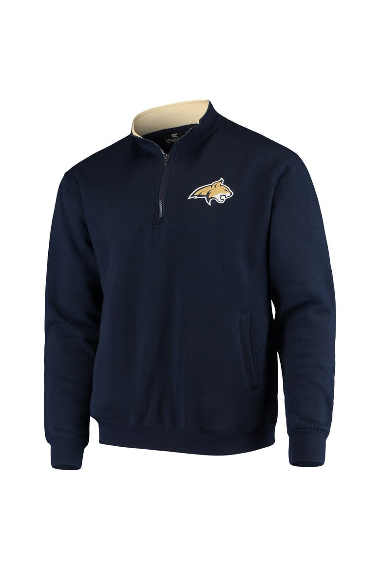 Men's Colosseum Navy Montana State Bobcats Tortugas Logo Quarter-Zip Jacket, Alternate, color, Navy