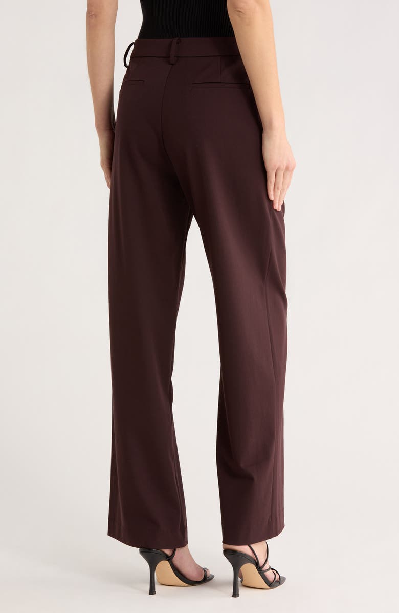 WAYF Pleated Wide Leg Trousers, Alternate, color, Plum