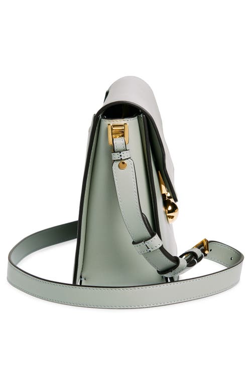 Marni Medium Trunkaroo Leather Shoulder Bag In Light/grey