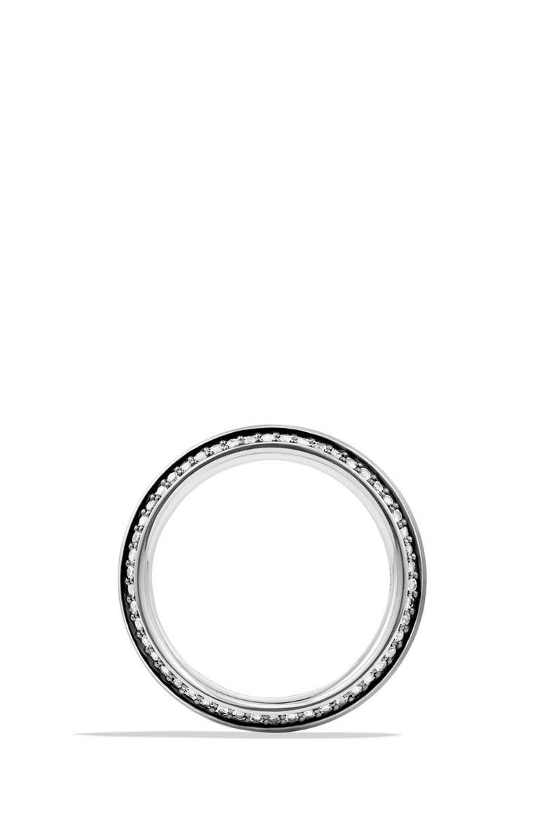 David Yurman 'Meteorite' Knife-Edge Band Ring with Grey Sapphires, Alternate, color,