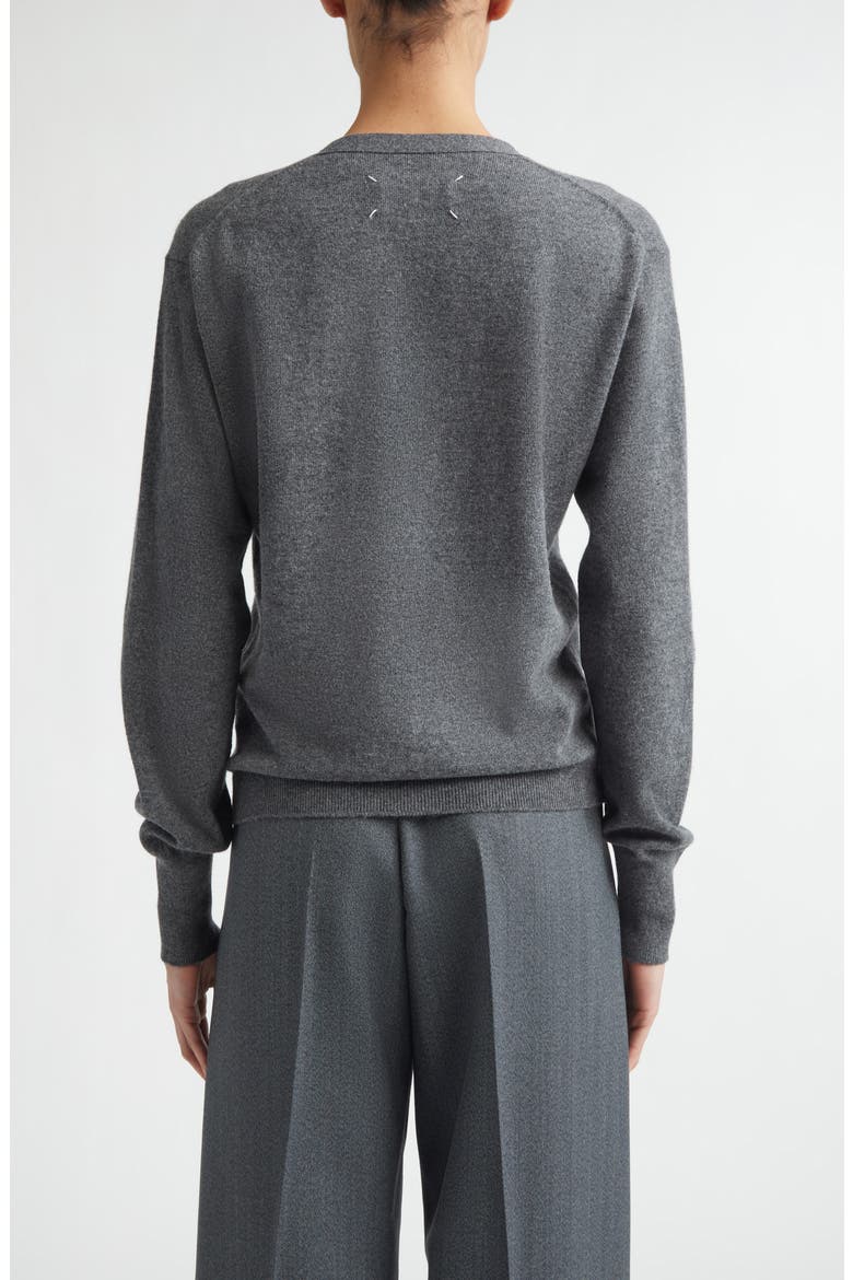 Virgin Wool Cardigan, Alternate, color, DARK GREY