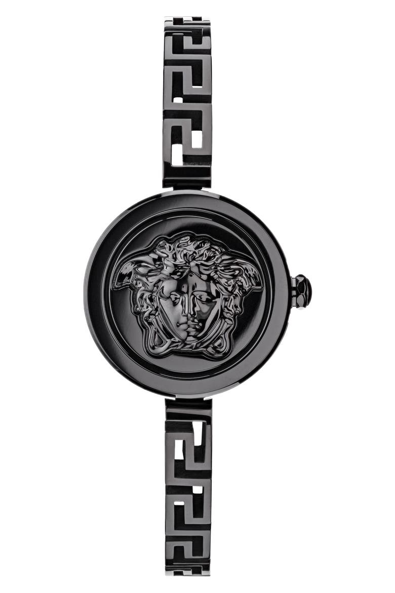 Medusa Secret Bracelet Watch, 25mm, Alternate, color, BLACK