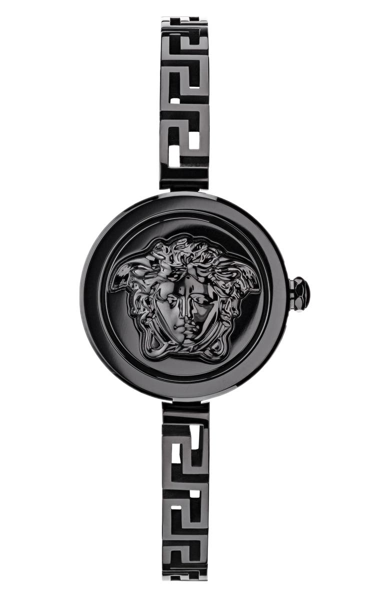 Versace Medusa Secret Bracelet Watch, 25mm, Alternate, color, Black