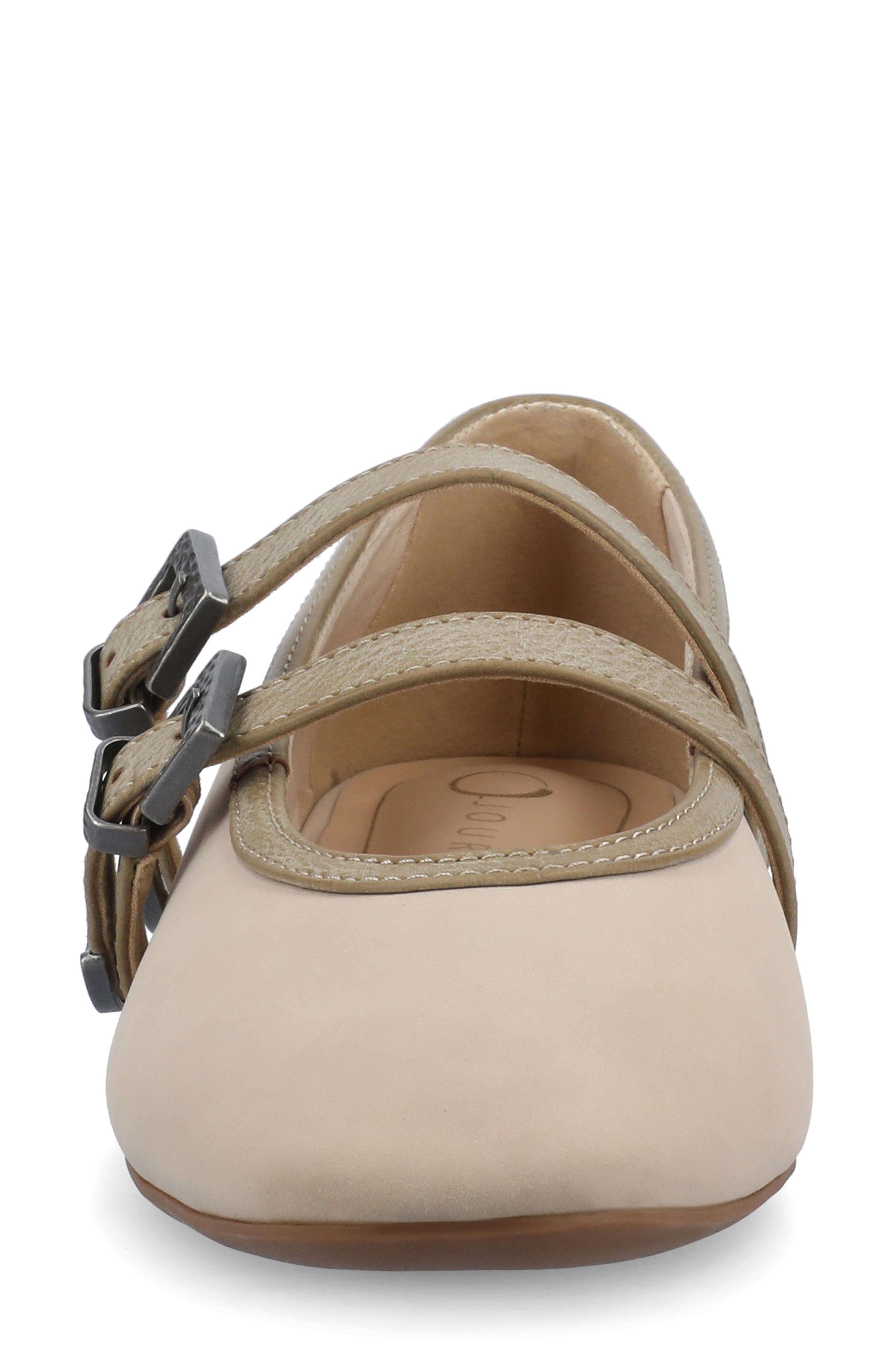 Florene Double Buckle Mary Jane Flat, Alternate, color, SAND