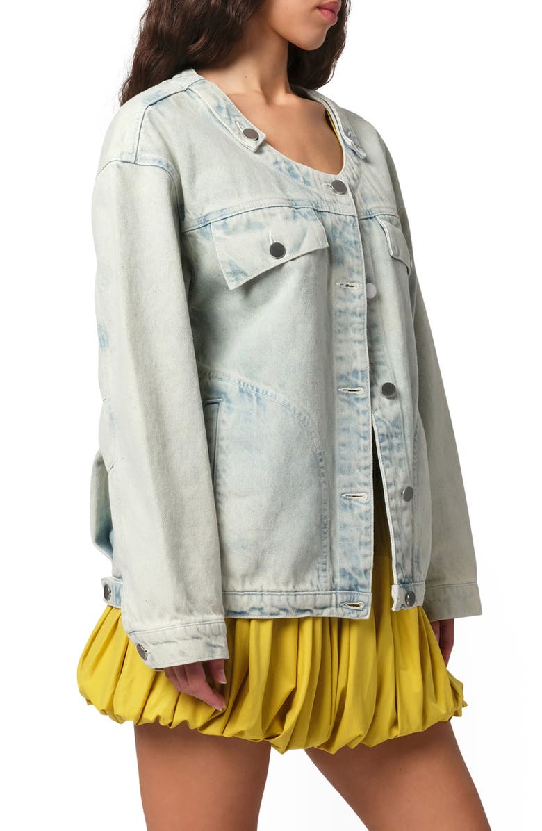 Apparis Barlow Scoop Neck Denim Jacket, Alternate, color, 