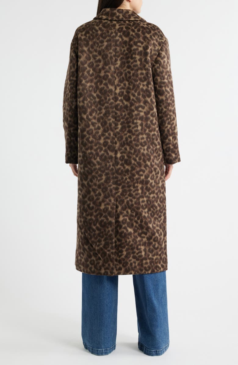 Madewell Single Breasted Leopard Print Trench Coat, Alternate, color, Brushed Leopard