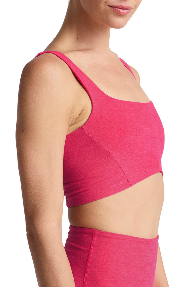 Beyond Yoga Shape Spacedye Sports Bra, Alternate, color, Vivid Pink Heather
