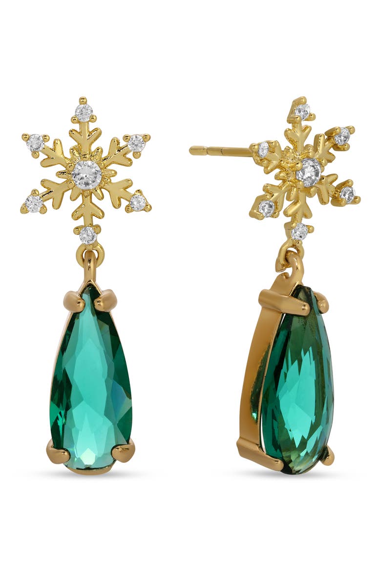Faith Drop Earrings, Main, color, GOLD