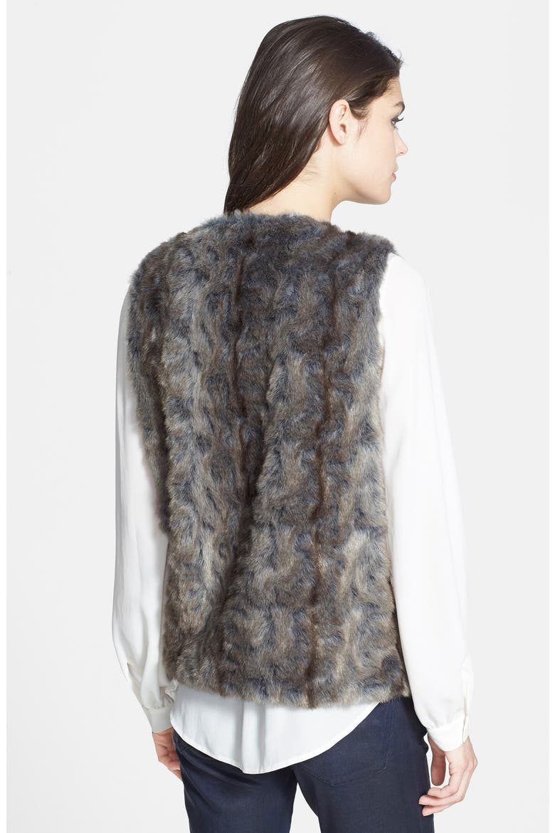 Faux Fur Vest (Nordstrom Exclusive), Alternate, color, GREY