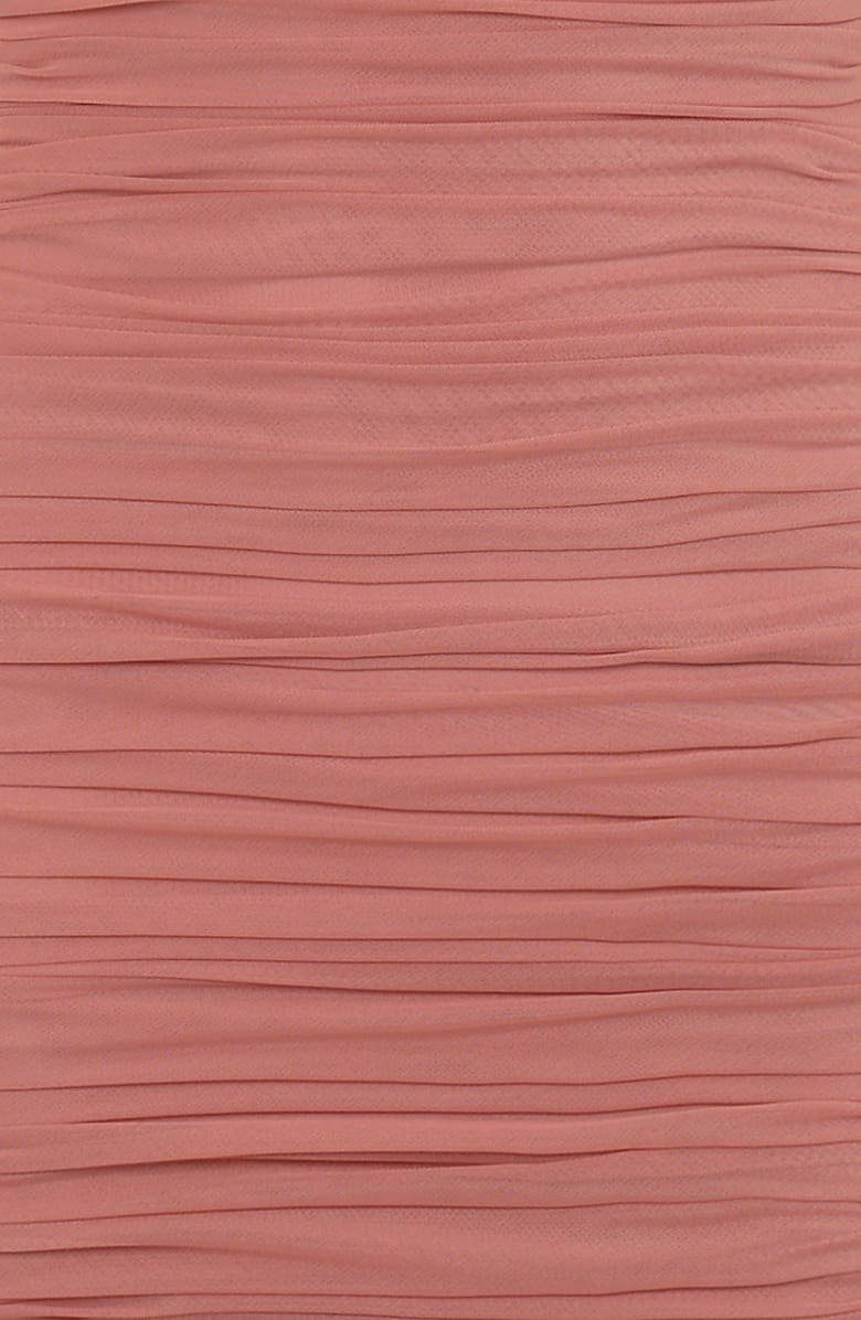 HOUSE OF CB Sirene Ruched Mesh Dress, Alternate, color, Antique Rose