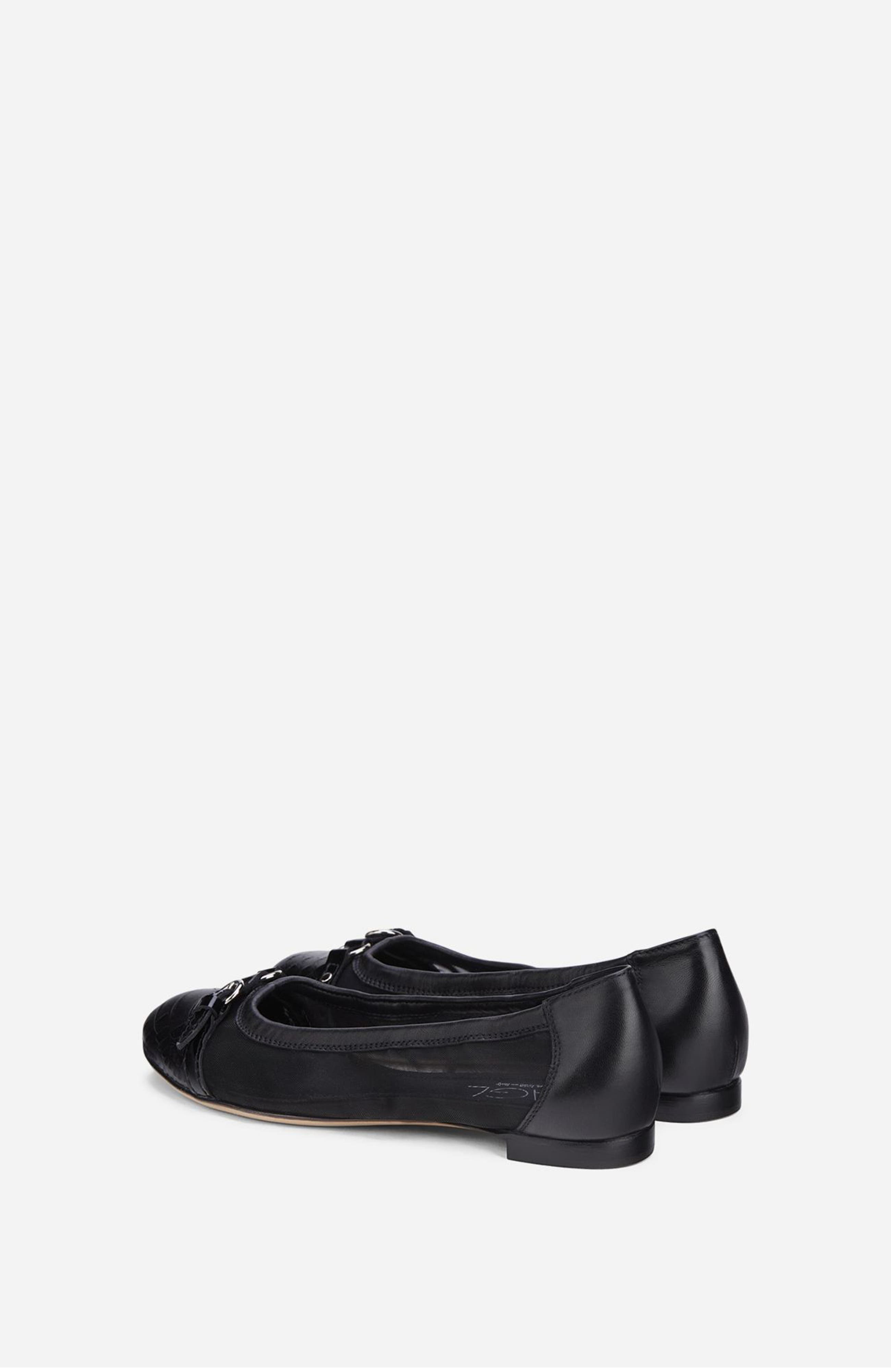 Monia Ballet Flat, Alternate, color, Black Micromesh