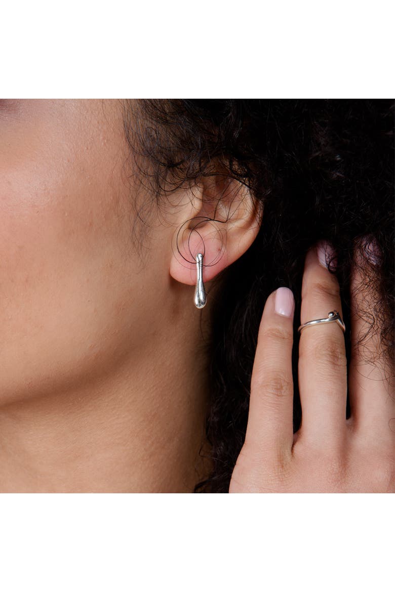 Drop Studs, Alternate, color, Sterling Silver