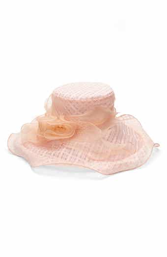 Collection XIIX Organza Rosette Wide Brim Hat