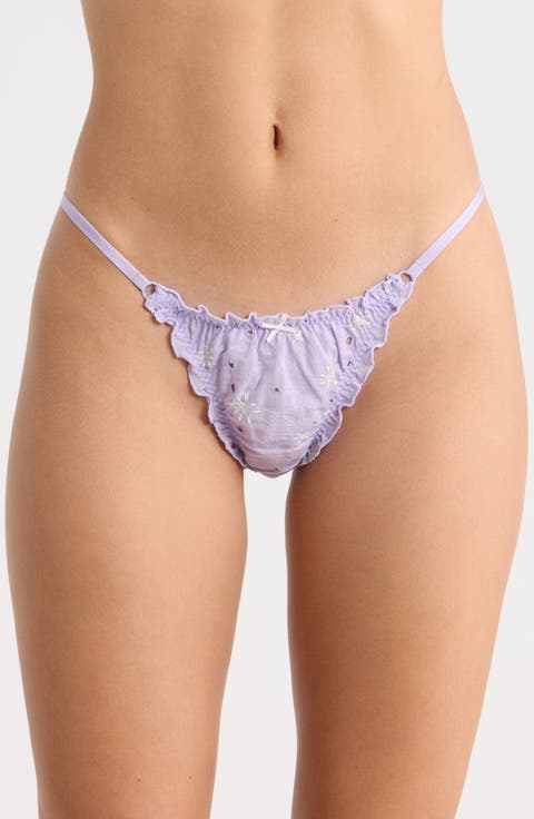 Eyelet Lace Thong