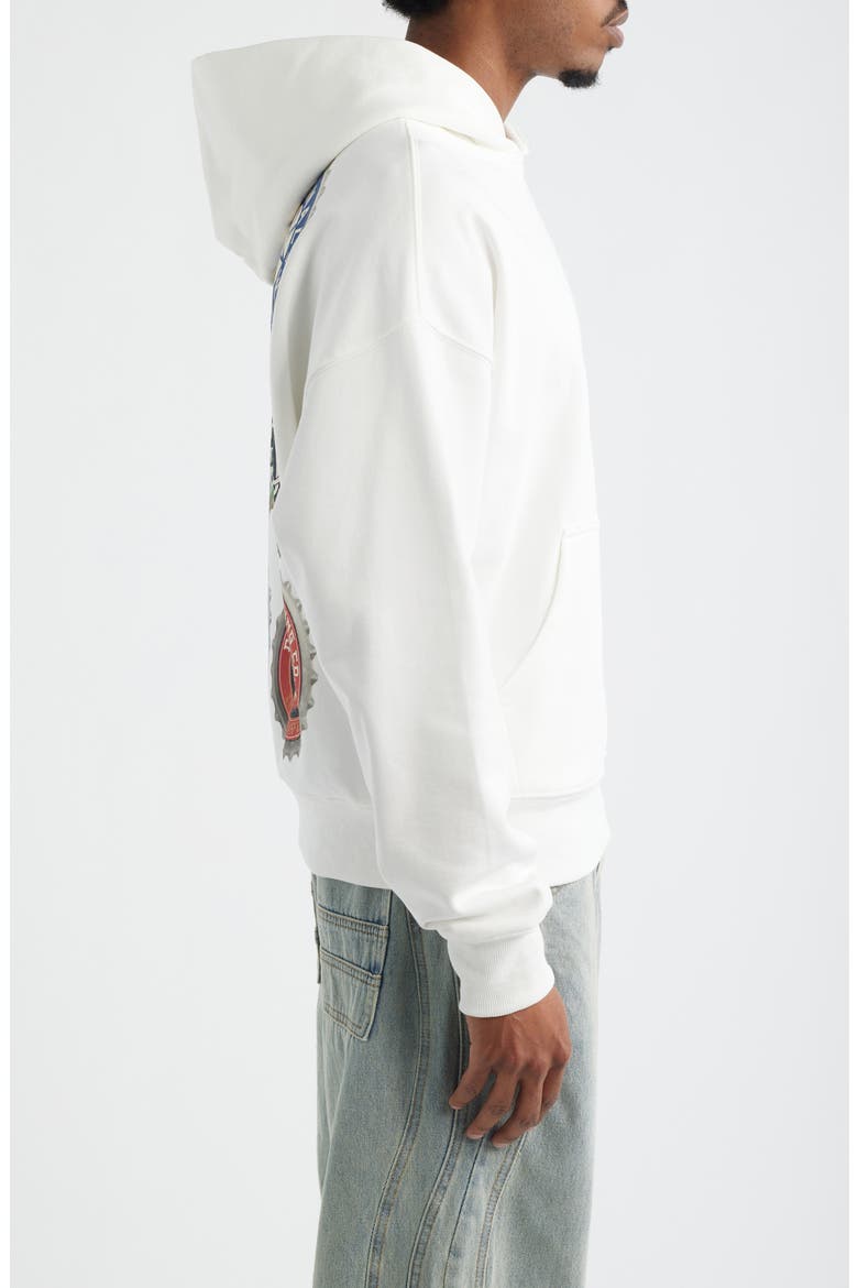Beer Bottle Graphic Cotton Hoodie, Alternate, color, OFF-WHITE