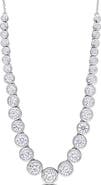 DELMAR Lab-Created Moissanite Tennis Necklace