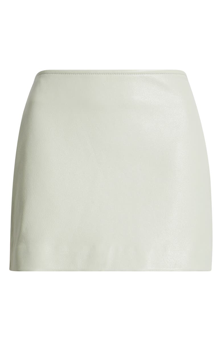 FRAME The Leather Miniskirt, Alternate, color, Soft Mint