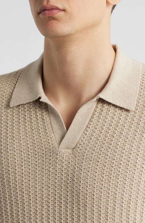 Vince Johnny Collar Sweater In Neutral
