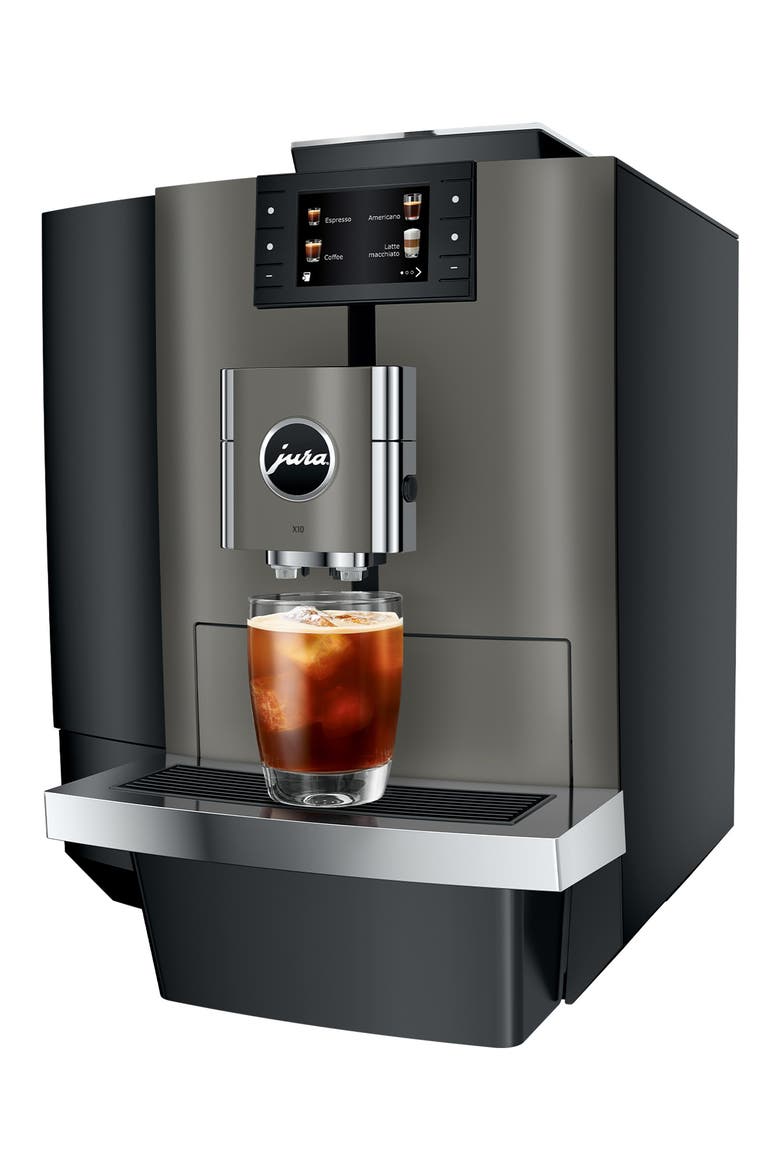 X10 Dark Inox Coffee Machine, Alternate, color, GREY