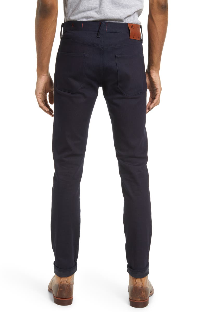 HIROSHI KATO The Scissors Slim Tapered 10.5-Ounce Stretch Selvedge Jeans, Alternate, color, Blue Black Raw