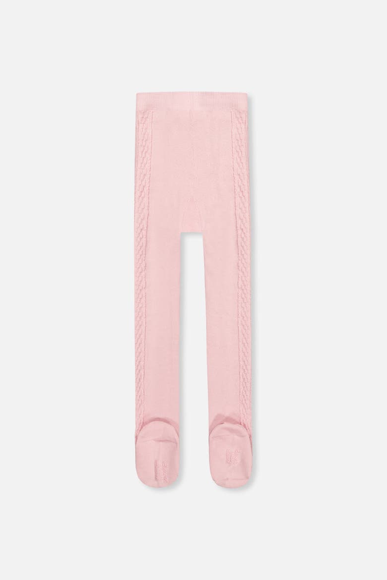 Knit Textured Cotton Blend Stretch Tights, Alternate, color, Dusty Pink