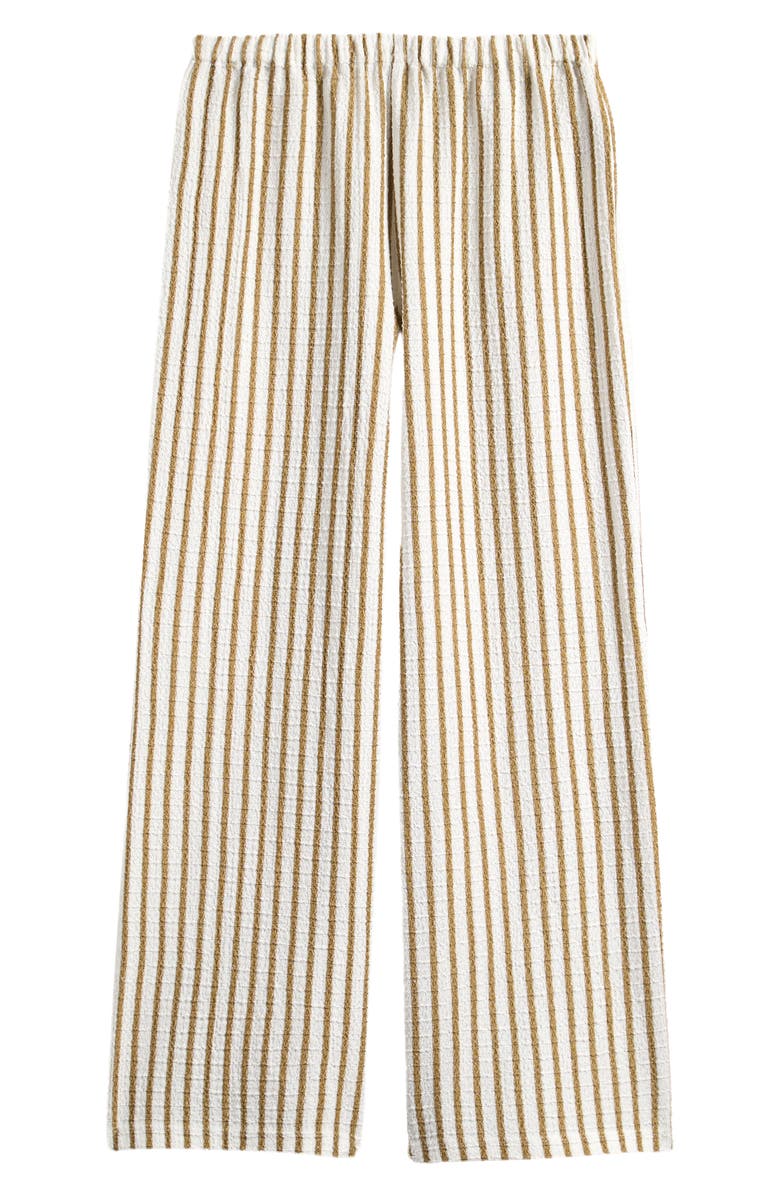 Good Luck Girl Kids' Stripe Pull-On Wide Leg Pants, Main, color, Sage Off White