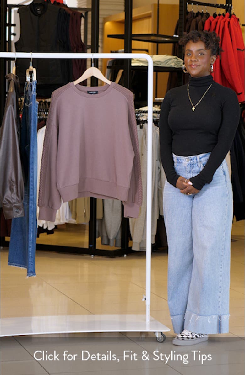 Mixed Media Cotton Blend Sweatshirt, sales video thumbnail