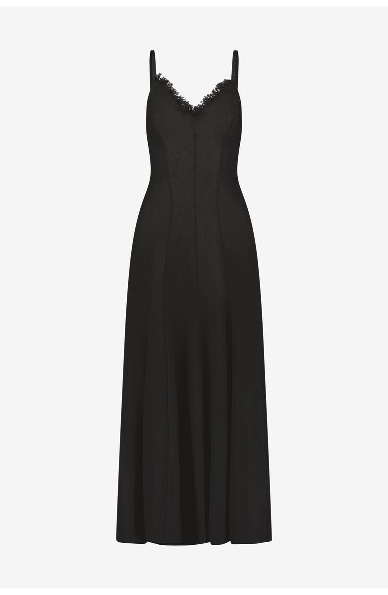 Marina Moscone Lightweight Wool Swing Dress, Alternate, color, Black