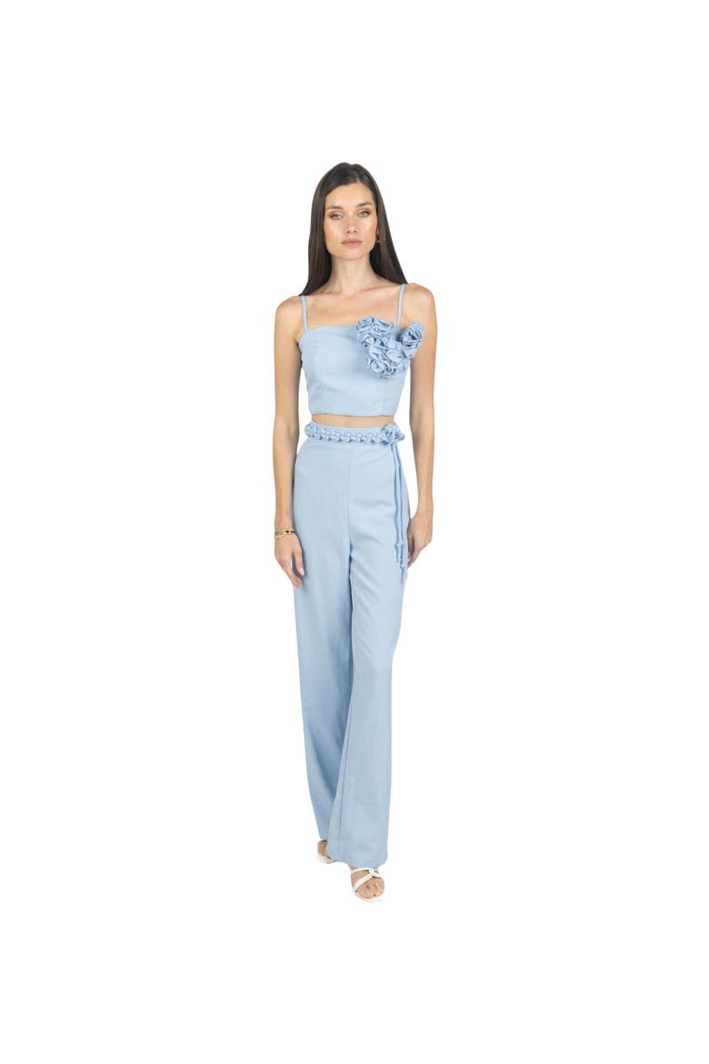 Rosalia Pants and Top Set, Alternate, color, Celeste