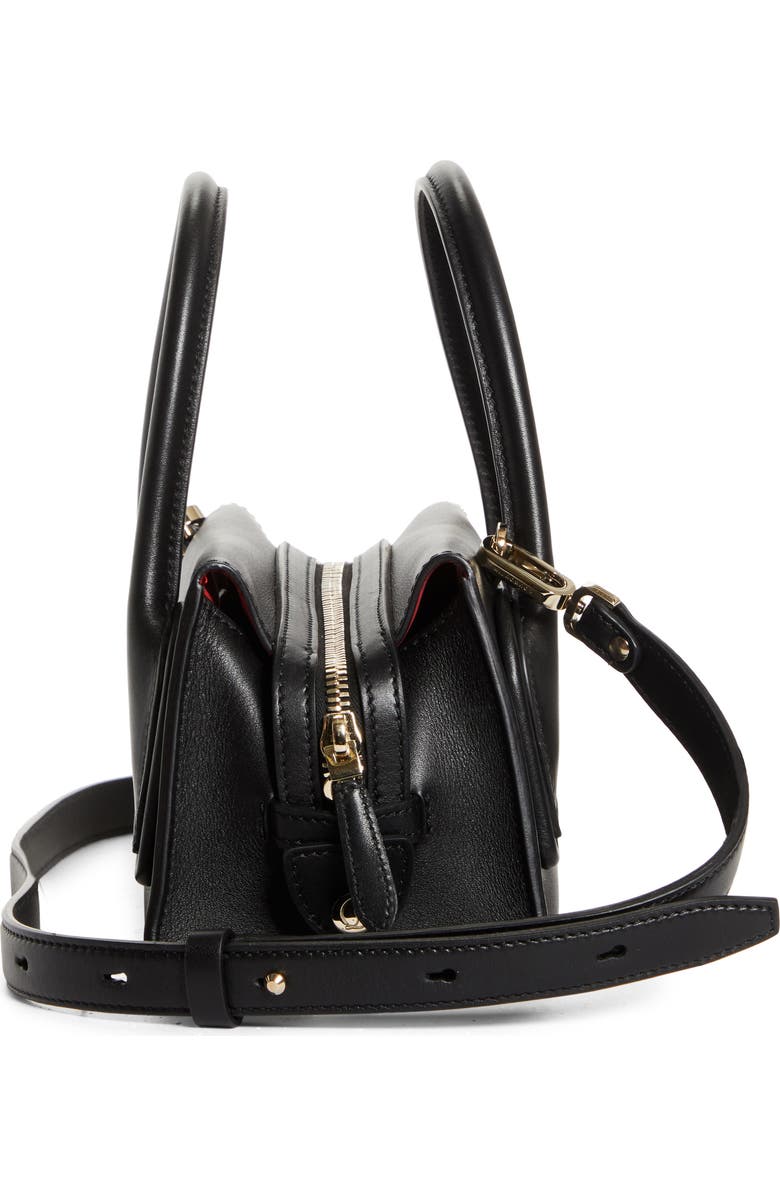 Christian Louboutin Mini Lambskin Baquette Bag, Alternate, color, Black