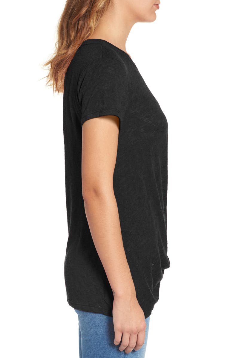 Bobeau Jessica Twist Hem Slub Tee, Alternate, color,