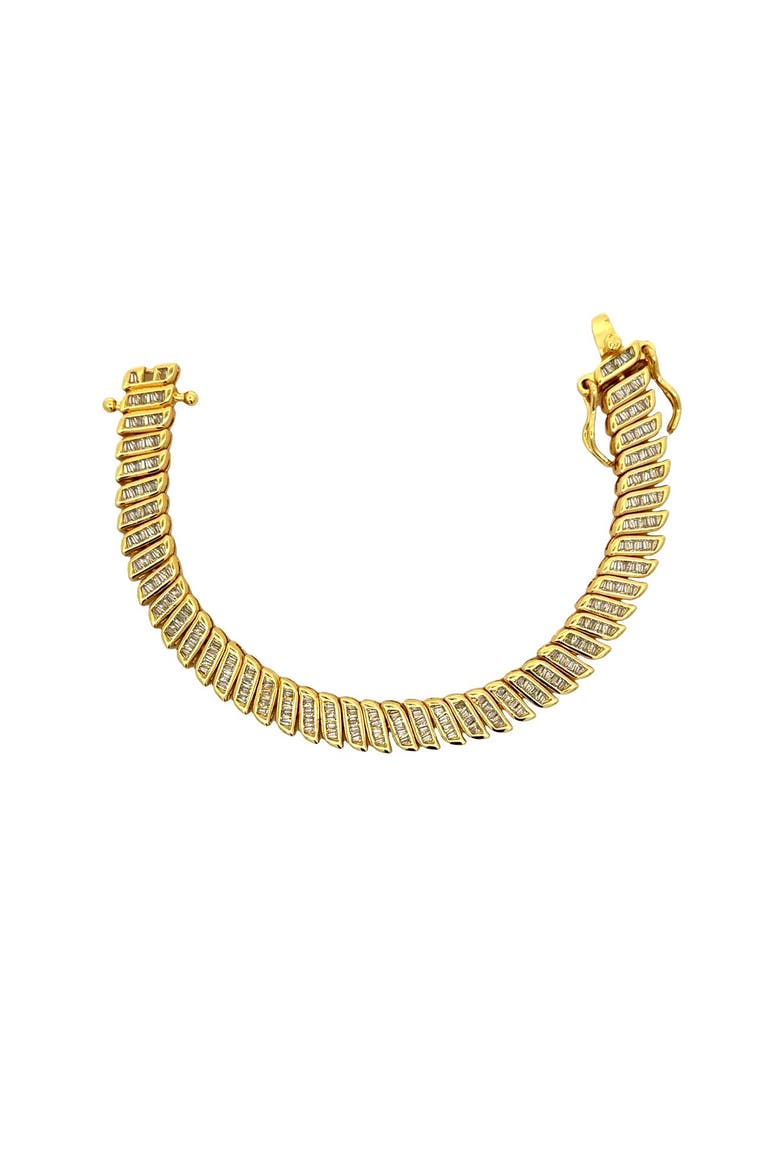 Marquise Cut Herringbone Bracelet, Alternate, color, Gold/Clear