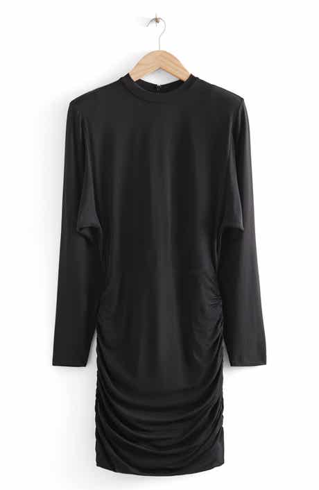 & Other Stories Ruched Long Sleeve Dress