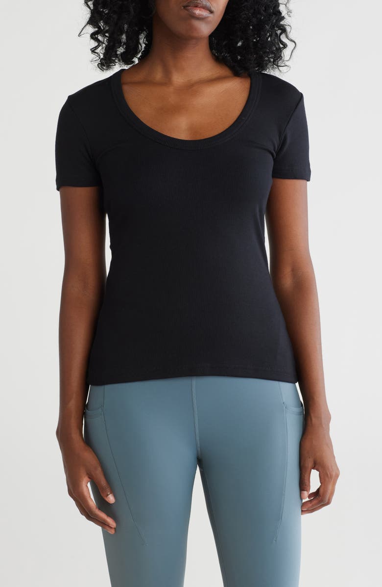 TravisMathew Come Alive Rib U-Neck T-Shirt, Main, color,