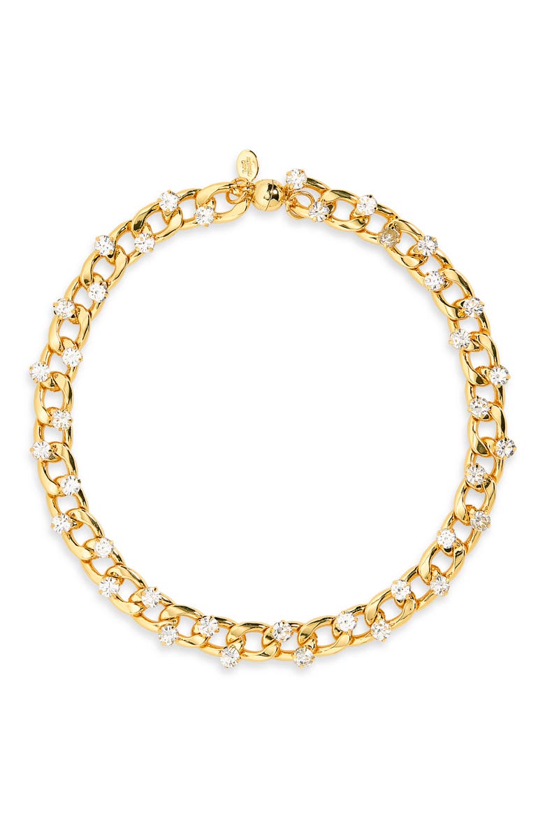 Galaxy 18k Gold Plated Cubic Zirconia Necklace, Main, color, GOLD