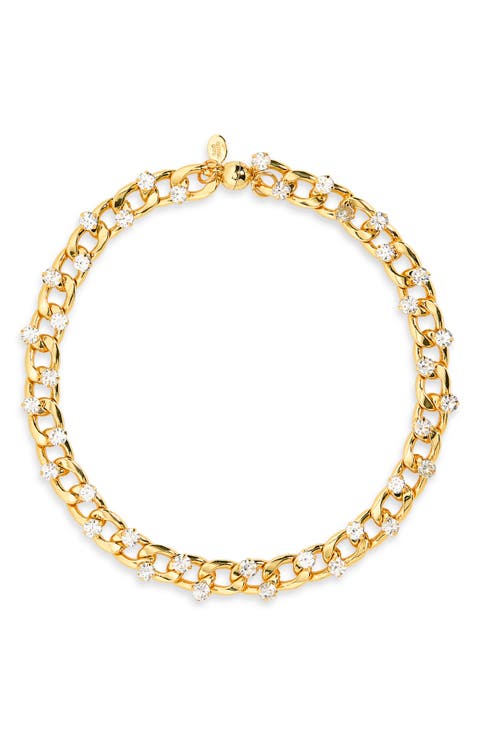 Galaxy 18k Gold Plated Cubic Zirconia Necklace