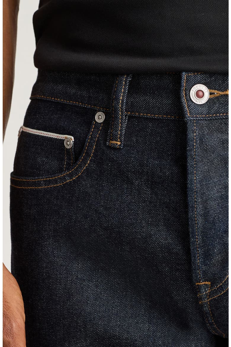 Japanese Stretch Selvedge Straight Leg Jeans, Alternate, color, RINSE WASH
