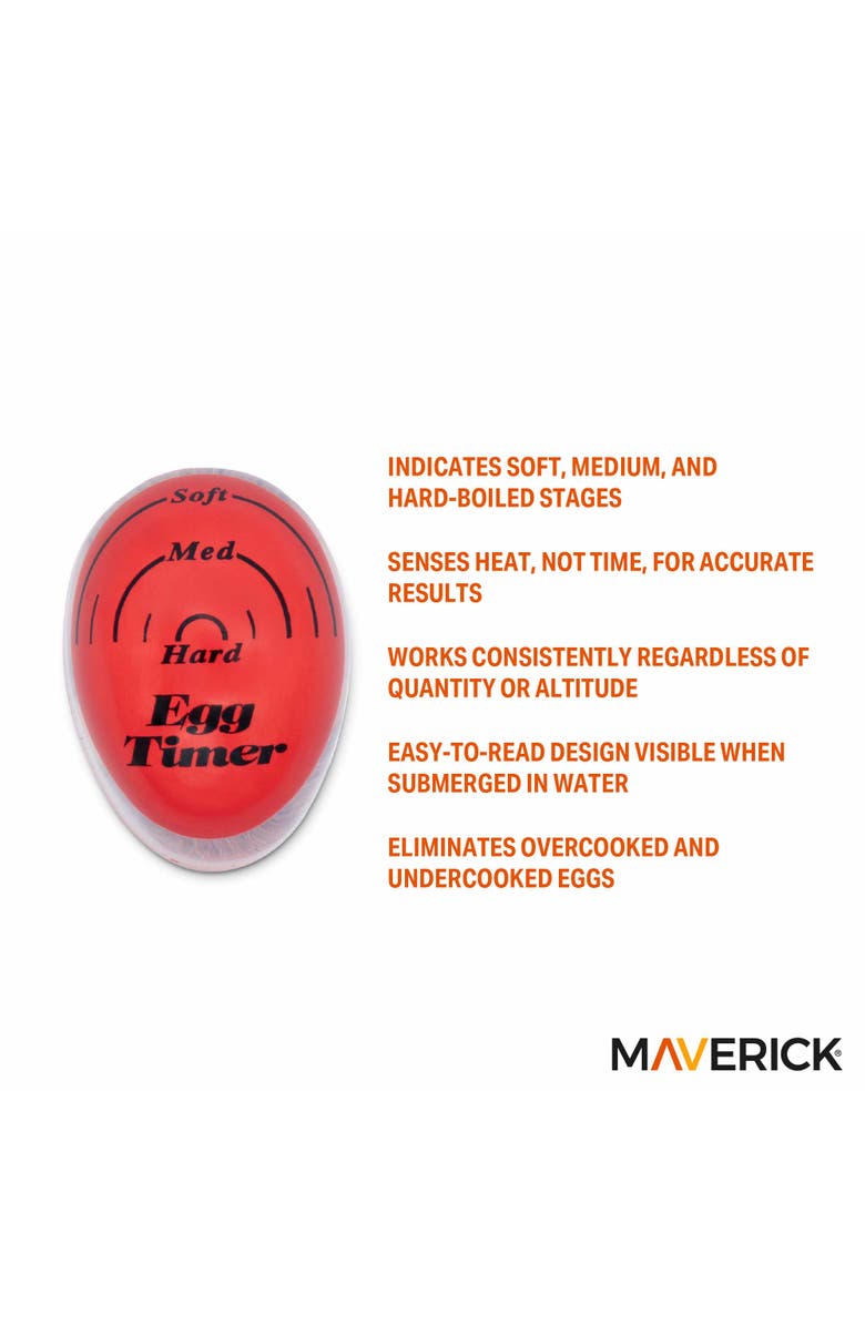 Maverick Color Changing Egg Timer, Alternate, color, Red