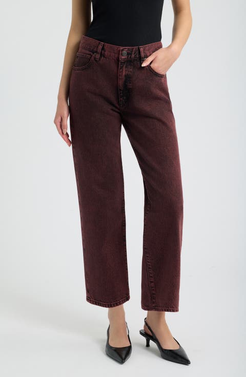 The Hang High Waist Straight Leg Jeans