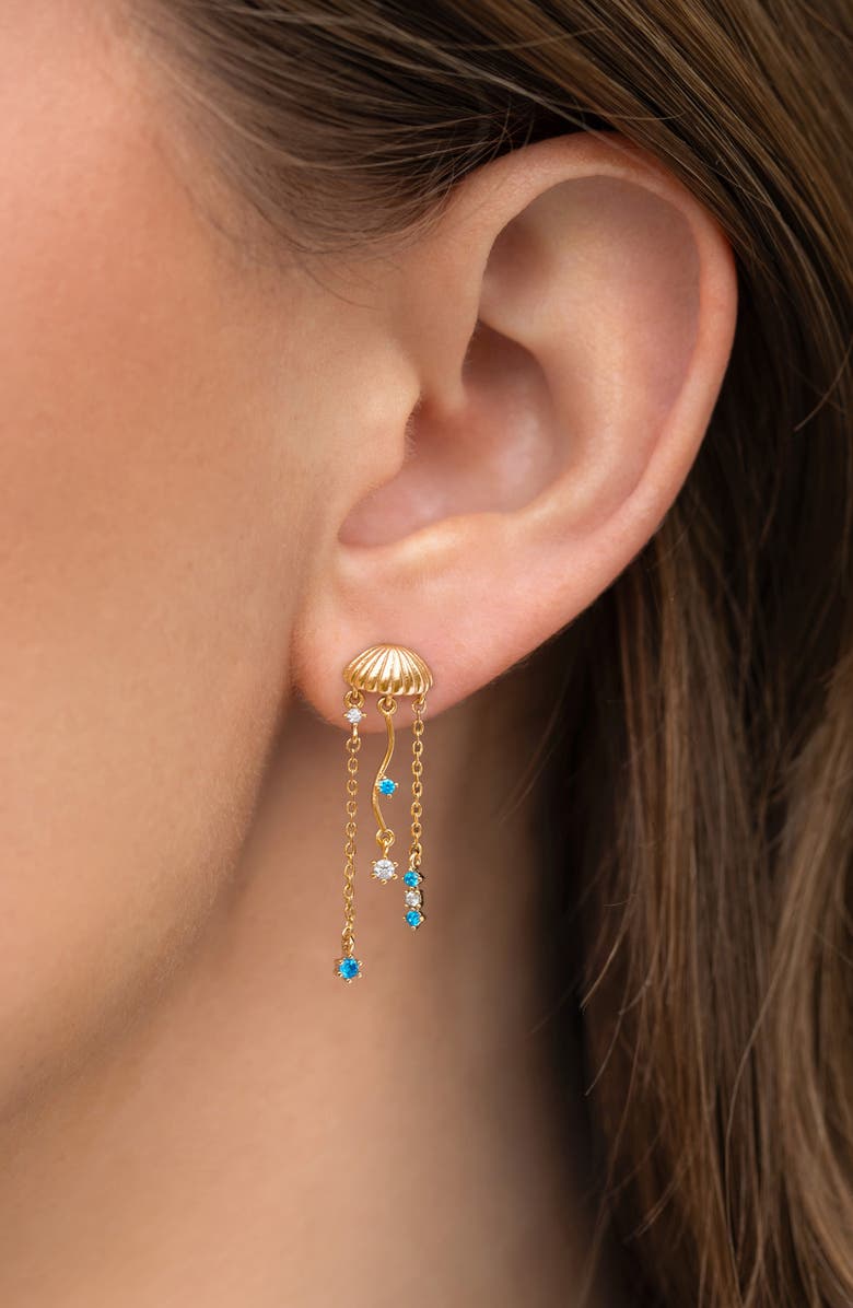 Girls Crew Jellyfish Drop Earrings, Alternate, color, Gold