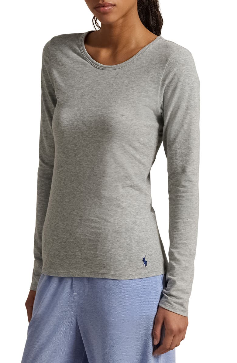 Polo Ralph Lauren Baselayer Stretch Cotton T-Shirt, Alternate, color, Heather Grey