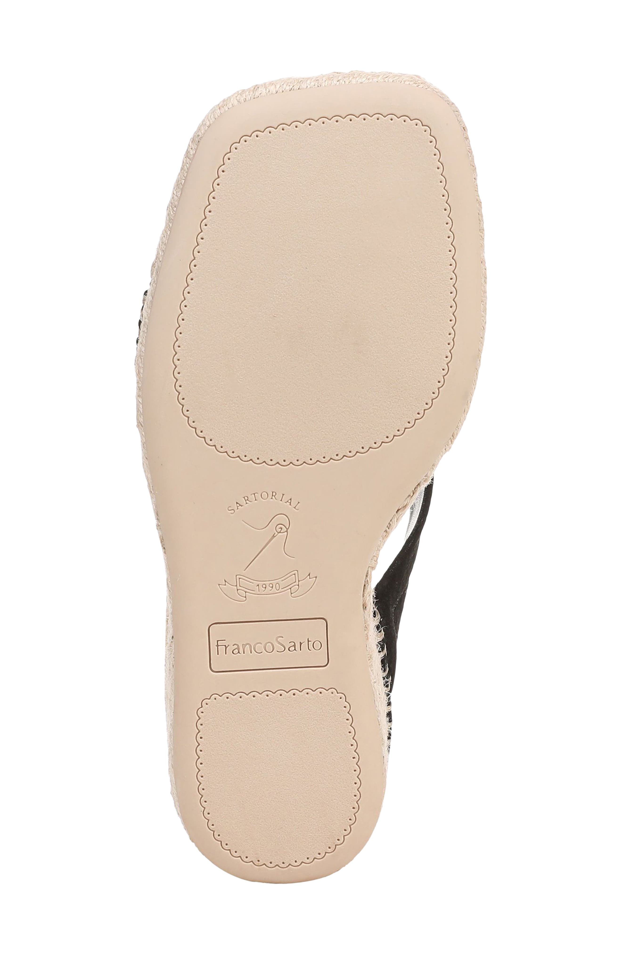 Franco Sarto Farren Espadrille Platform Wedge Sandal, Alternate, color, Black