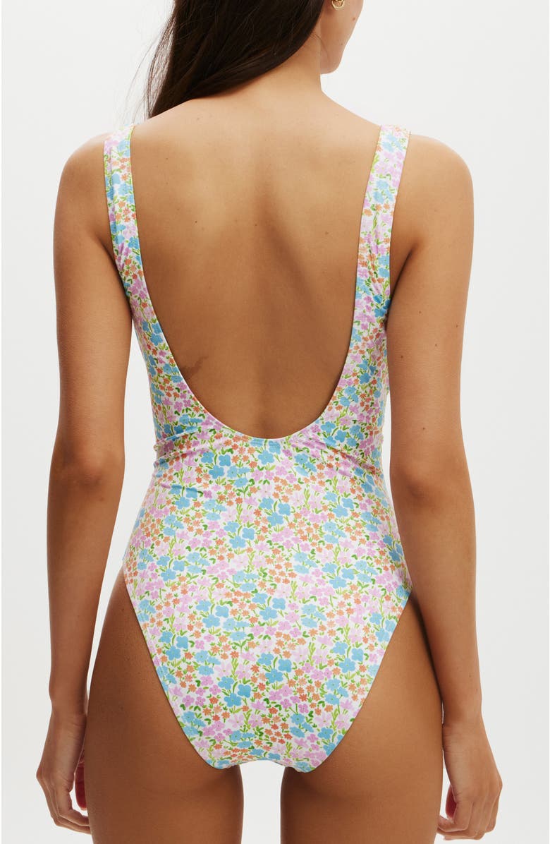 COTTON ON BODY Women's Scoop Back One Piece Cheeky, Alternate, color,