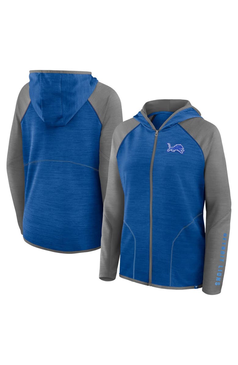 FANATICS Women's Fanatics Blue Detroit Lions Plus Size End Around Pass Full-Zip Hoodie, Main, color, Blue