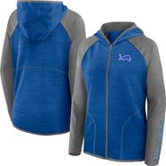 FANATICS Women's Fanatics Blue Detroit Lions Plus Size End Around Pass Full-Zip Hoodie
