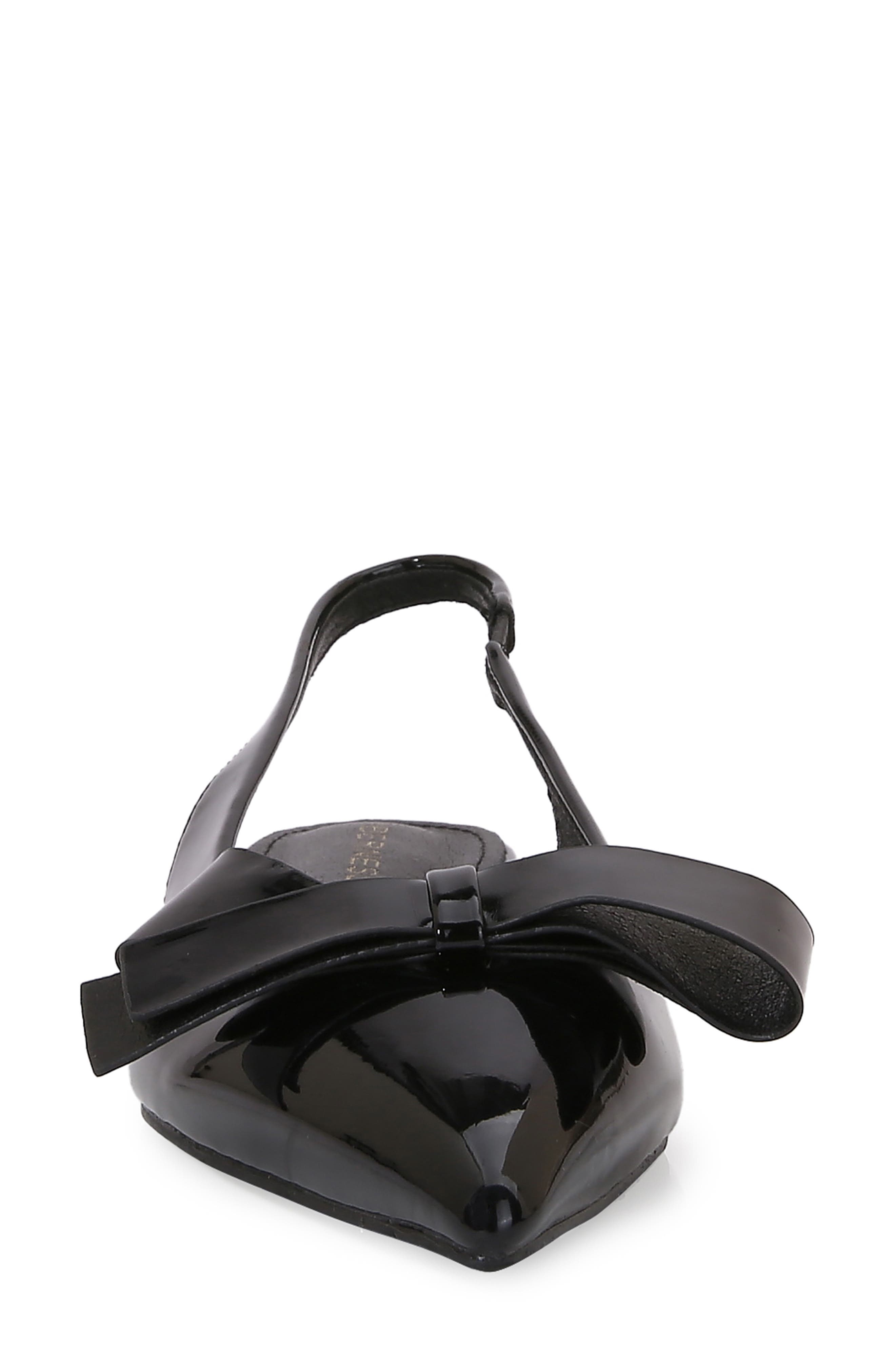 BERNESS Bow Slingback Flat, Alternate, color, Black