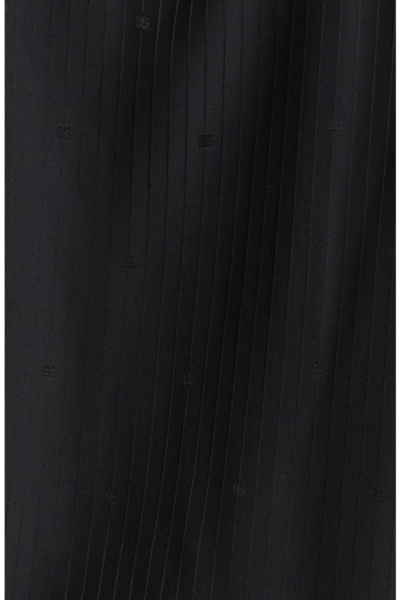 Engineered Stripe Print Short Sleeve Silk Button-Up Shirt, Alternate, color, RIGHE F.NERO
